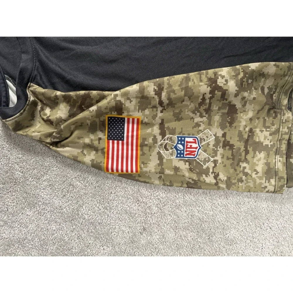 Nike Dri-fit Carolina Panthers Salute To‎ Service NFL On Field Shirt XXL Camo